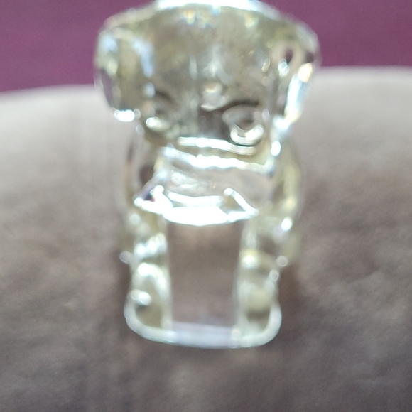 Vintage glass dog candy container